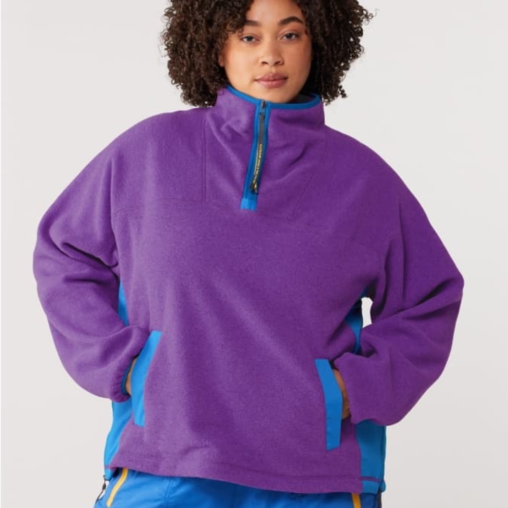Outdoor Afro x REI Co-Op Sweater Women's Large Purple‎ Fleece Outdoor Athleisure